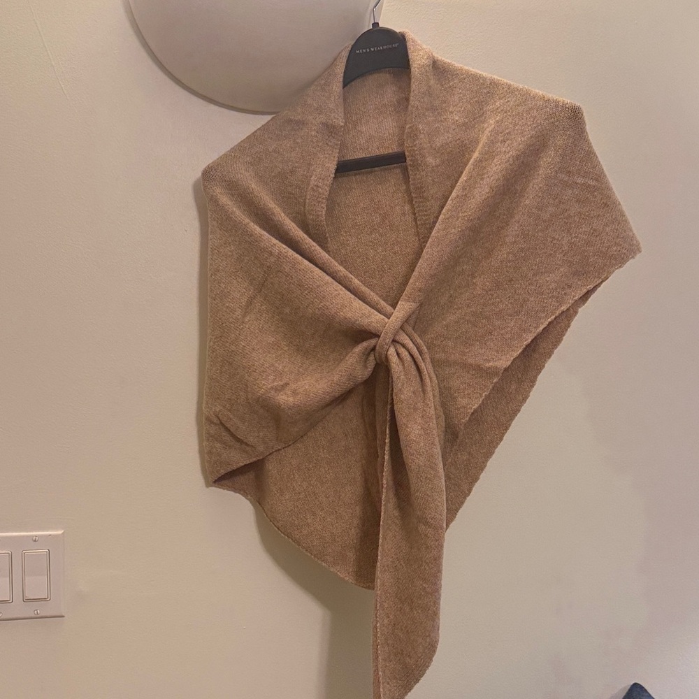Tan Knit Shawl